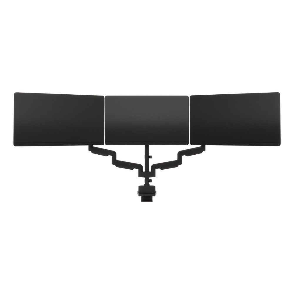 Vari Triple Monitor Arm - VariDesk 3 Computer Monitor Mount Accessory - VESA Compatible Stand with 180 Degree Adjustment - Heavy Duty Articulating Arm - Black