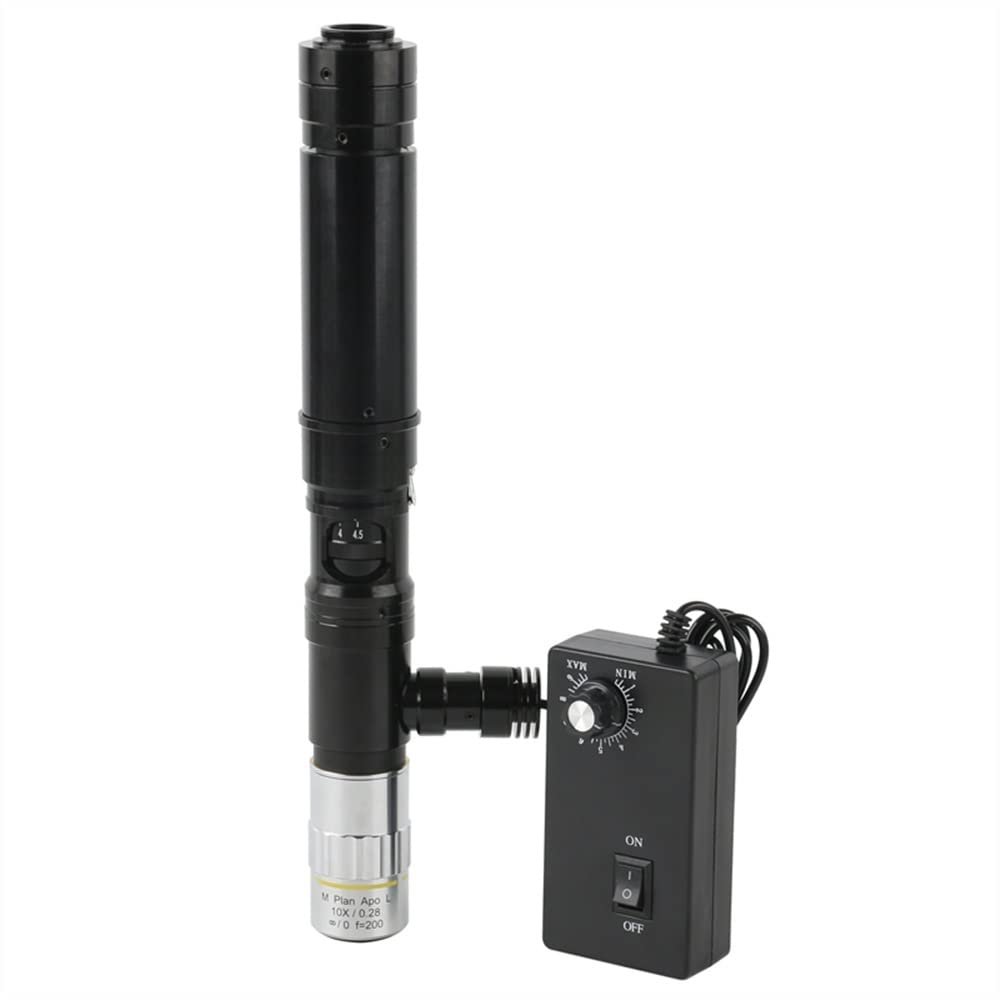 Joebo Microscope Kit 4000X Industry Microscope Camera Coaxial Light C Mount Lens 10X Long Working Distance M Plan APO L Metallographic Objective Microscope Lens Adapters