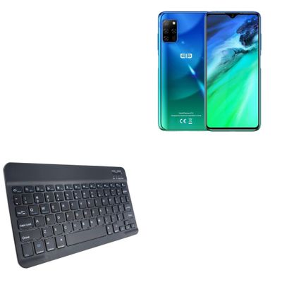 BoxWave Keyboard Compatible with Elephone E10 - SlimKeys Bluetooth Keyboard, Portable Thin with Chiclet-Style Keys - Jet Black