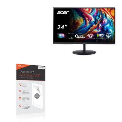 BoxWave Screen Protector Compatible with Acer SH2 SH242Y EBMIHX (23.8 in) - ClearTouch Anti-Glare (2-Pack), Anti-Fingerprint Matte Film Skin