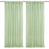 10ft x 8ft Sage Green Backdrop Curtains Sheer Chiffon Backdrop Curtain Photo Backdrop Drapes for Birthday Party Wedding Decorations 2 Panels 5ft x 8ft view 1