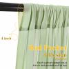 10ft x 8ft Sage Green Backdrop Curtains Sheer Chiffon Backdrop Curtain Photo Backdrop Drapes for Birthday Party Wedding Decorations 2 Panels 5ft x 8ft view 3