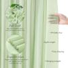 10ft x 8ft Sage Green Backdrop Curtains Sheer Chiffon Backdrop Curtain Photo Backdrop Drapes for Birthday Party Wedding Decorations 2 Panels 5ft x 8ft view 4
