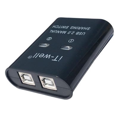 BaotyJie USB Printer Sharing Device Portable Out Stable Converter KVM Switch Splitter Converter Hub, Black, 60 x 70 x 20mm
