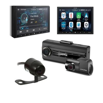 Alpine ILX-W670 7" Digital Multimedia Receiver (Does Not Play CDs) with Bullet Camera and DVR-C310R Dash Camera