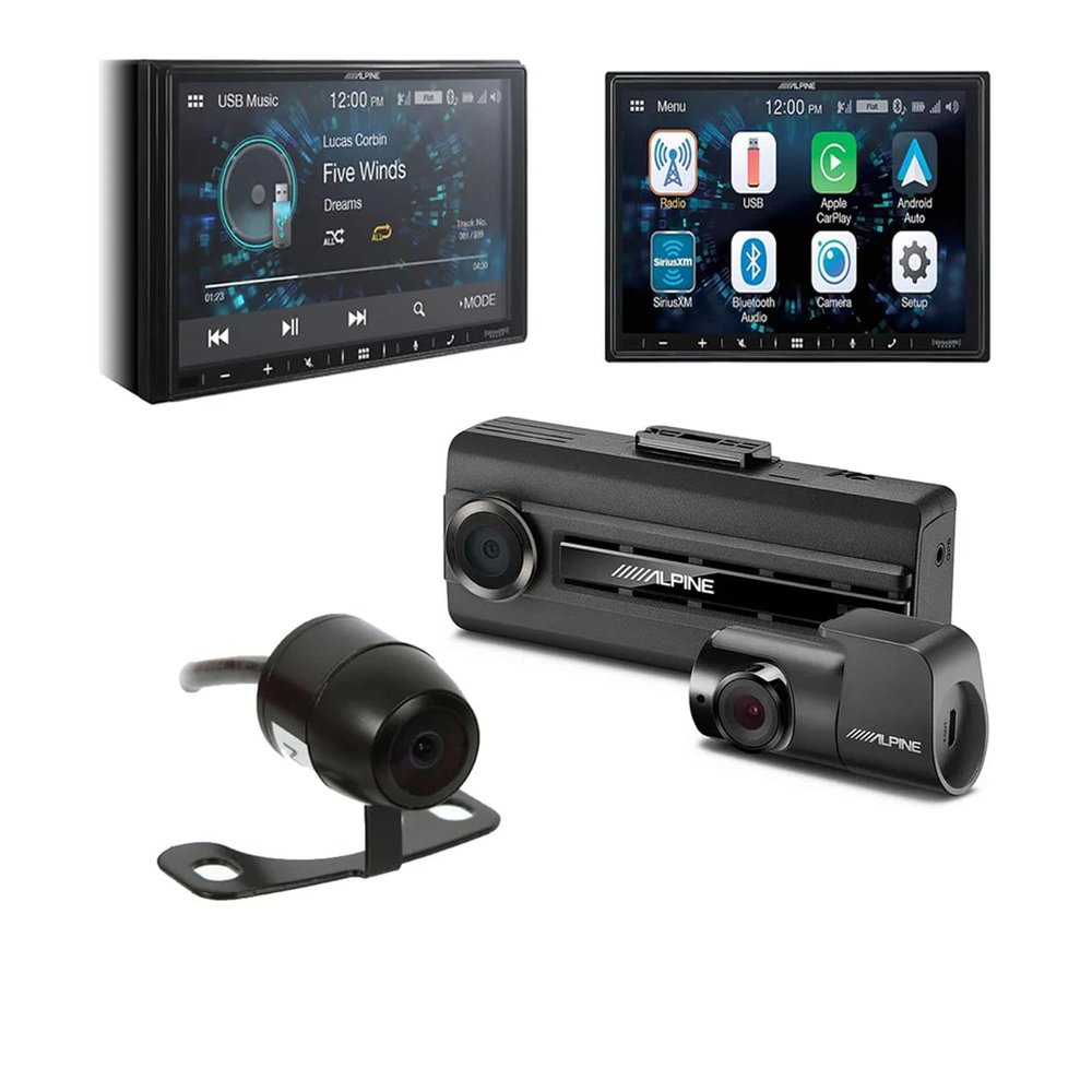Alpine ILX-W670 7" Digital Multimedia Receiver (Does Not Play CDs) with Bullet Camera and DVR-C310R Dash Camera