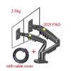 AVXANKTG F160 Gas Spring 10"-27" Dual Monitor Stand Arm Desktop 360 Rotating Computer Stand 2-9KG Monitor Stand with 2 USB3.0 (Color : White) view 3