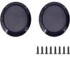 6.5" Universal Speaker Grille Mesh Cover, Round Decorative Ring Woofer Protection Grille Protective Cover for Cars Home Stereo DIY Accessories Black with 8Pcs Screws - (2 Pcs) view 1