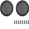 10" Universal Speaker Grille Mesh Cover, Round Decorative Ring Woofer Protection Grille Protective Cover for Cars Home Stereo DIY Accessories Black with 8Pcs Screws - (2 Pcs) view 1