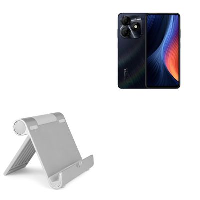 BoxWave Stand and Mount Compatible with itel P55 - VersaView Aluminum Stand, Portable, Multi Angle Viewing Sturdy