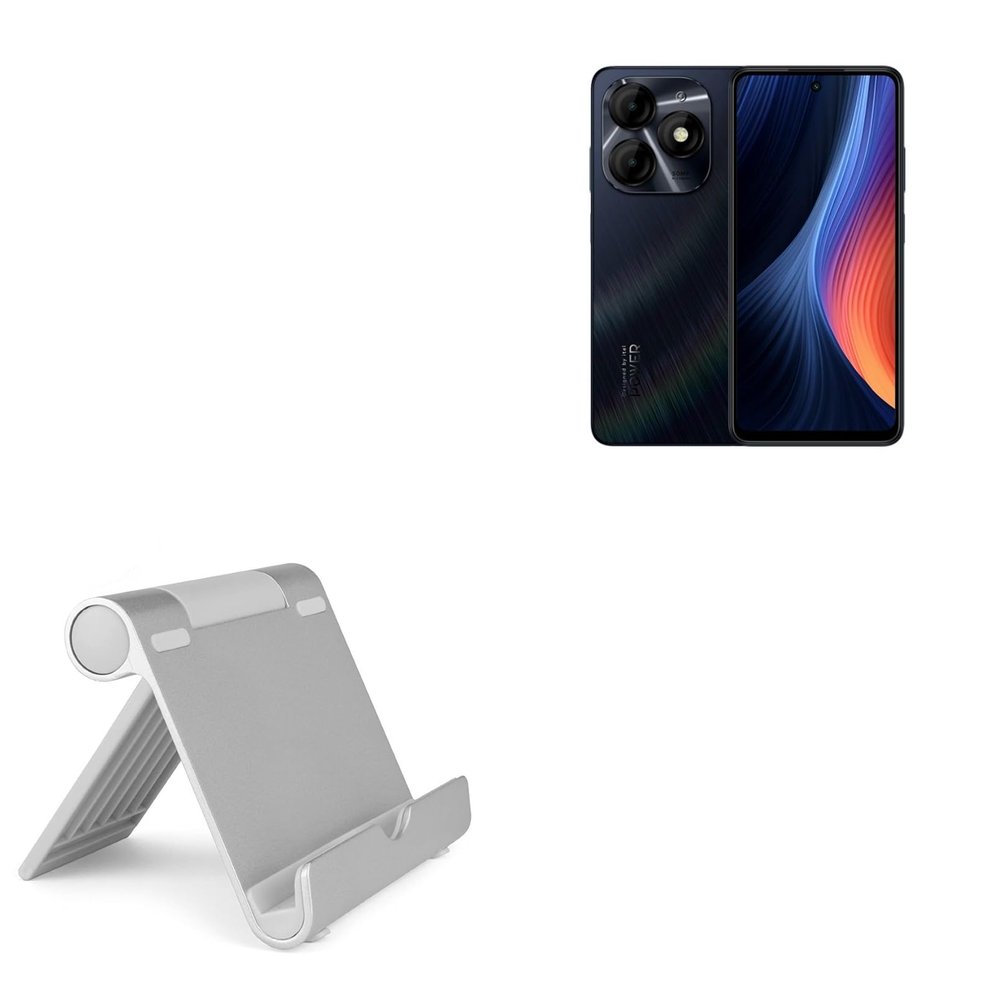 BoxWave Stand and Mount Compatible with itel P55 - VersaView Aluminum Stand, Portable, Multi Angle Viewing Sturdy