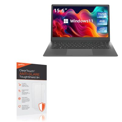 BoxWave Screen Protector Compatible with Exilapsire LeadBook T15 Laptop (15.6 in) - ClearTouch Anti-Glare ToughShield 9H (2-Pack), Anti-Glare 9H Tough Flexible Film Screen Protector