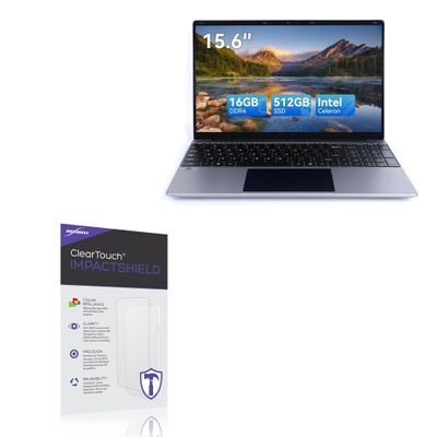 BoxWave Screen Protector Compatible with Chicbuy CB-LT1505-GP Laptop (15.6 in) - ClearTouch ImpactShield (2-Pack), Impenetrable Screen Protector Flexible Film