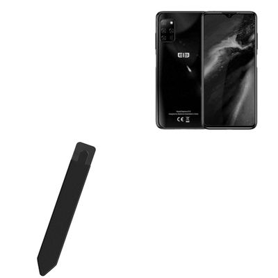 BoxWave Stylus Pouch Compatible with Elephone E10 - Stylus PortaPouch, Pen Stylii Holder Carrier Portable Self-Adhesive - Jet Black