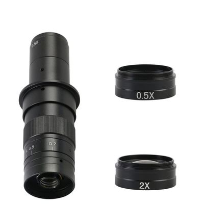 JOEBO Microscope Kit 0.5X / 2.0X / 0.3X Auxiliary Barlow Objective Glass Lens for 180X/300X C-Mount Zoom Lens Industry Video Microscope Camera Microscope Lens Adapters (Color : 180x-D)
