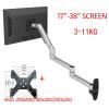 AVXANKTG DL-7013 17-38"" Mechanical Spring Aluminum Steel LCD Monitor Mount TV Wall Bracket Long Arm 2-10 kg 3-11 kg 100x100 200x200 (Color : 7013II Silver) view 3