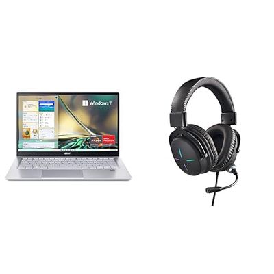 Acer Swift 3 SF314-43-R6NE Laptop | 14" FHD IPS Display | Ryzen 7 5700U | 16GB LPDDR4X | 512GB SSD | Wi-Fi 6 | Windows 11 Nitro Gaming Headset II: 50mm Drivers | Retractable Microphone