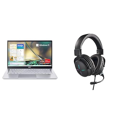 Acer Swift 3 SF314-43-R6NE Laptop | 14" FHD IPS Display | Ryzen 7 5700U | 16GB LPDDR4X | 512GB SSD | Wi-Fi 6 | Windows 11 Nitro Gaming Headset II: 50mm Drivers | Retractable Microphone
