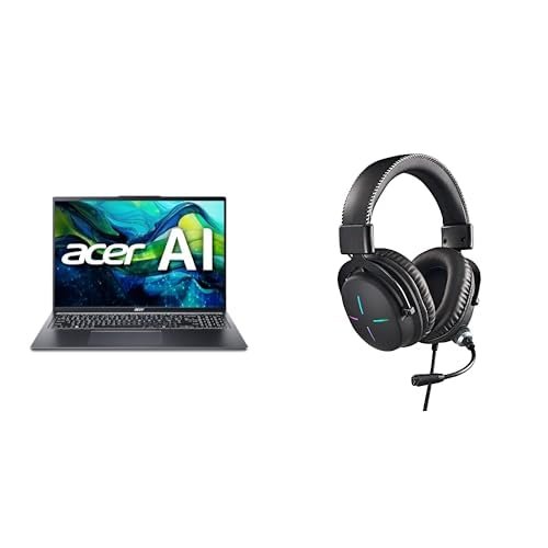 Acer Swift Go 16 Intel Evo Edition | 16" Touch | Unlock AI Experiences | Ultra 9 185H | Intel ARC | 16GB LPDDR5X | 1TB SSD | Wi-Fi 7 | SFG16-72T-95Z6 Nitro Gaming Headset II: 50mm Drivers
