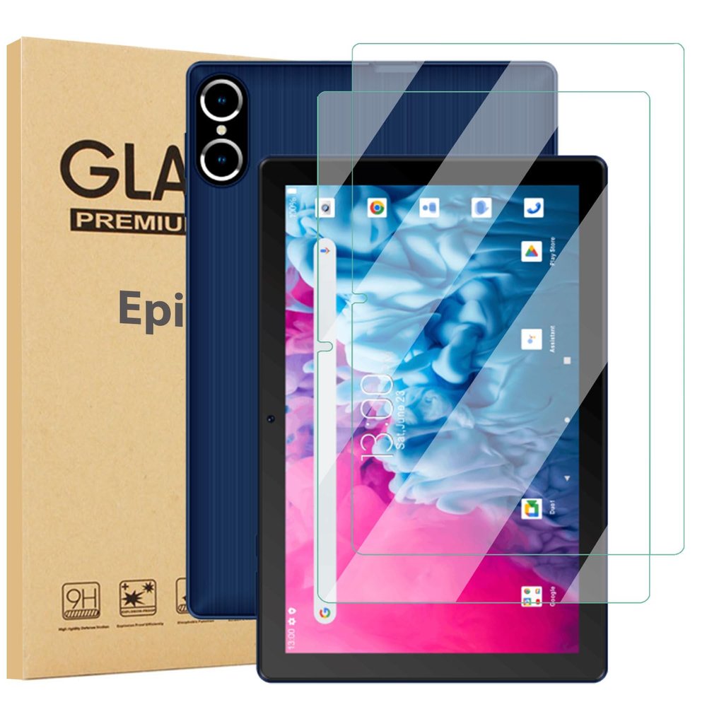 elitegadget 2-Pack Glass Screen Protector For Vortex BTAB10 Tablet 10.1 Inch - Tempered Glass Film High Definition 9H Hardness