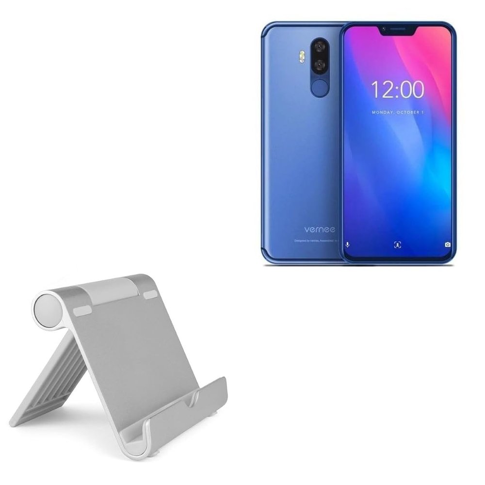 BoxWave Stand and Mount Compatible with Vernee M8 Pro - VersaView Aluminum Stand, Portable, Multi Angle Viewing Sturdy