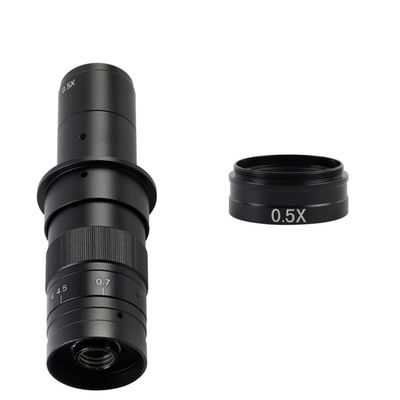 JOEBO Microscope Kit 0.5X / 2.0X / 0.3X Auxiliary Barlow Objective Glass Lens for 180X/300X C-Mount Zoom Lens Industry Video Microscope Camera Microscope Lens Adapters (Color : 180x-F)