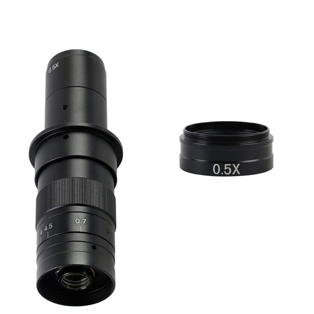 JOEBO Microscope Kit 0.5X / 2.0X / 0.3X Auxiliary Barlow Objective Glass Lens for 180X/300X C-Mount Zoom Lens Industry Video Microscope Camera Microscope Lens Adapters (Color : 180x-F)