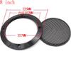 8" Universal Speaker Grille Mesh Cover, Round Decorative Ring Woofer Protection Grille Protective Cover for Cars Home Stereo DIY Accessories Black with 8Pcs Screws - (2 Pcs) view 2