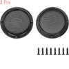 8" Universal Speaker Grille Mesh Cover, Round Decorative Ring Woofer Protection Grille Protective Cover for Cars Home Stereo DIY Accessories Black with 8Pcs Screws - (2 Pcs) view 3