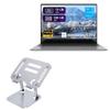 BoxWave Stand and Mount Compatible with thunderb Notebook E156S - Executive VersaView Laptop Stand, Ergonomic Adjustable Viewing Angle Metallic Riser - Metallic Silver view 1