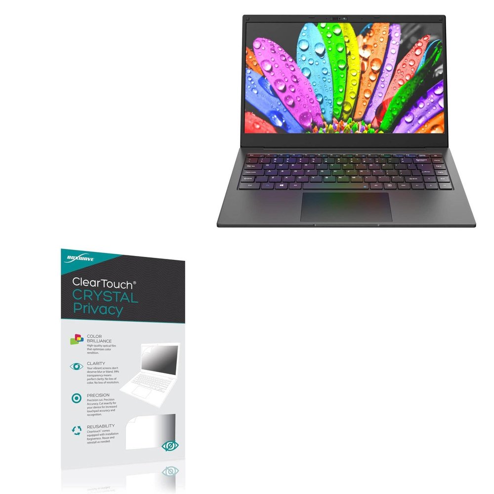 BoxWave Screen Protector Compatible with AWOW Laptop Computer Intel Core i5 (14.1 in) - ClearTouch Crystal Privacy (2-Pack), Privacy Screen Protector Flexible Film Clear