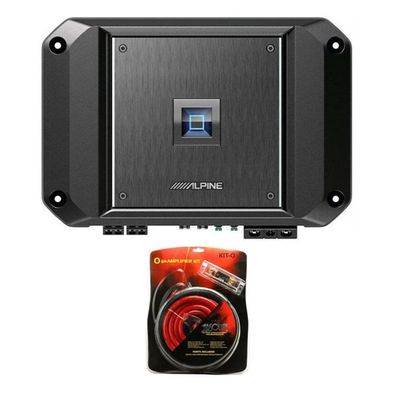 Alpine R2-A60F 4 Channel 600 Watt Class D Car Audio Amplifier & KIT0 Installation AMP Kit