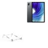 BoxWave Stand and Mount Compatible with Oscal Pad 15 - Pocket Aluminum Stand 3-in-1, Portable Multi Angle Viewing Riser - Metallic Silver view 1