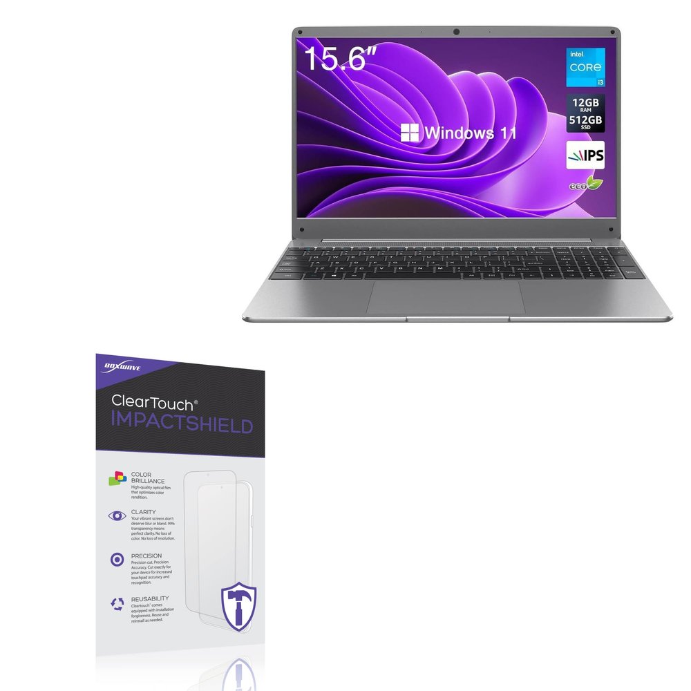 BoxWave Screen Protector Compatible with ECOHERO Lambda Laptop (15.6 in) - ClearTouch ImpactShield (2-Pack), Impenetrable Screen Protector Flexible Film
