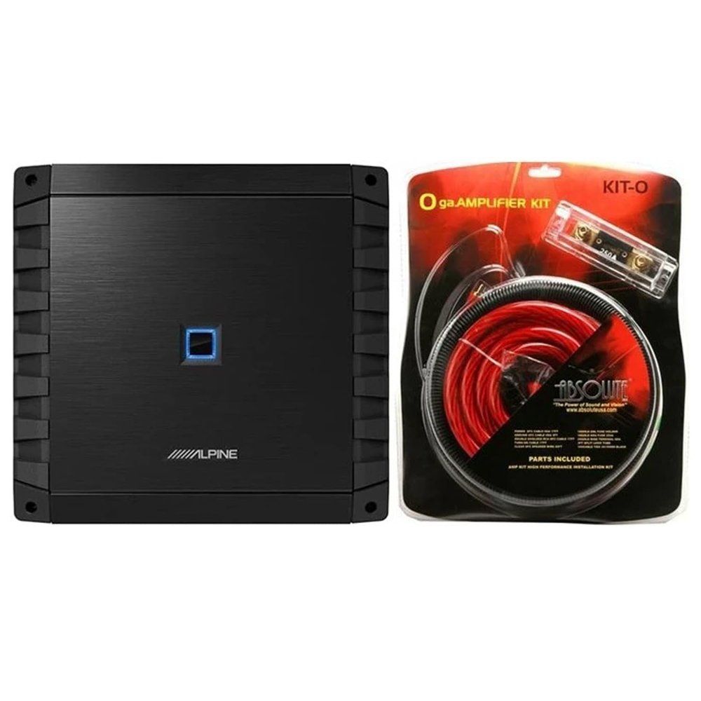 Alpine S2-A36F S-Series Class-D 4-Channel Car Amplifier & KIT0 0 Installation AMP Kit