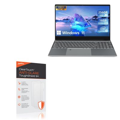 BoxWave Screen Protector Compatible with Morostron LeadBook T7 PRO Laptop (15.6 in) - ClearTouch Anti-Glare ToughShield 9H (2-Pack), Anti-Glare 9H Tough Flexible Film Screen Protector