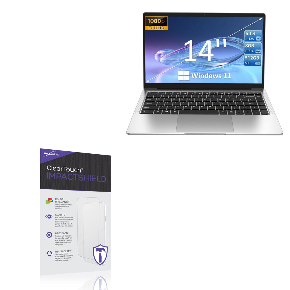 BoxWave Screen Protector Compatible with Molegar A156N Business Laptop (15.6 in) - ClearTouch ImpactShield (2-Pack), Impenetrable Screen Protector Flexible Film