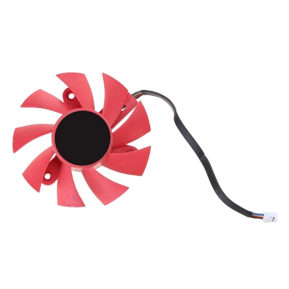 1Pc 75mm/2.95in Red FD8015U12S VGA Fan for AMDRX570 580 Radiator Graphics Card Cooling Fan 4Pin 12V 0.5A