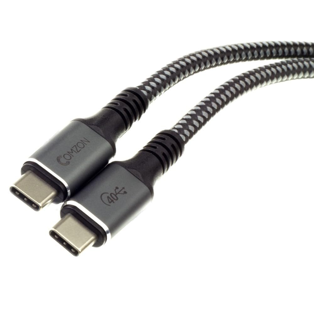 ACCL USB C to USB C Cable USB4 40Gbps/100 watt Type C Fast Charging Cable, USB C Cable USB C AdapterType C Male to Male, Braided Jacket, 3 ft 3 Pack, Black