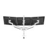 WPTGODGB Three monitor stand arms, suitable for sizes 17 inches-24 inches 1-8 kg, suitable for monitor aluminum alloy material screen desktop installation, Silvery view 1