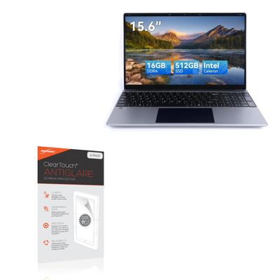 BoxWave Screen Protector Compatible with Chicbuy CB-LT1505-GP Laptop (15.6 in) - ClearTouch Anti-Glare (2-Pack), Anti-Fingerprint Matte Film Skin