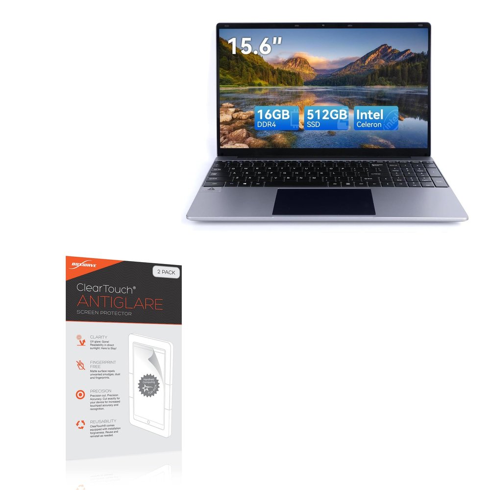 BoxWave Screen Protector Compatible with Chicbuy CB-LT1505-GP Laptop (15.6 in) - ClearTouch Anti-Glare (2-Pack), Anti-Fingerprint Matte Film Skin