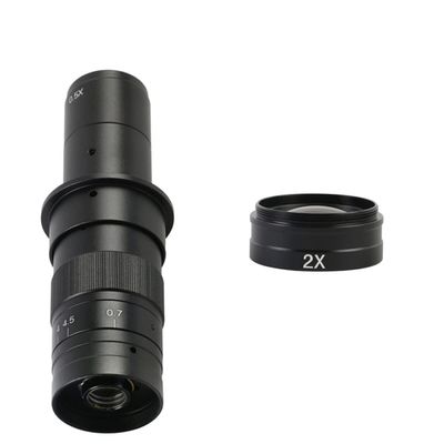 JOEBO Microscope Kit 0.5X / 2.0X / 0.3X Auxiliary Barlow Objective Glass Lens for 180X/300X C-Mount Zoom Lens Industry Video Microscope Camera Microscope Lens Adapters (Color : 180x-E)