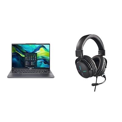 Acer Swift Go 14 Laptop | 14" Touch | Unlock AI Experiences | Ryzen 7 8845HS AI Capable Processor | 16GB LPDDR5X | 1TB PCIe SSD | SFG14-63T-R1F4 Nitro Gaming Headset II: 50mm Drivers, RGB