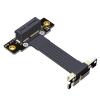 ADTLINK PCIe 4.0 x1 to x1 Dual Right Angle Extension Riser Cable with Metal Mhield Support Wake and CLKRUN (M11SM-TL 4.0, 10cm) view 1