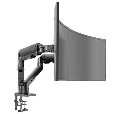 AVXANKTG G55 Mechanical Spring arm 27-34 inch Dual Curved Screen Desktop Monitor Stand 5-16 kg Ultra Wide Monitor Stand with USB Port, Black
