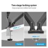CUFTOBJM Gas Spring Dual Monitor Arm, 13"-32" Load 2-9kg per Vesa Desktop Monitor Mount Dual Monitor Stand Screen Stand (Color : White) view 2