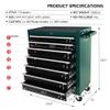 7-Drawer Rolling Tool Cart, Rolling Tool Box on Wheels, Lockable Home Repair Tool Storage Organizer, Tool Chest Cabinet for Mechanic, Garage view 2