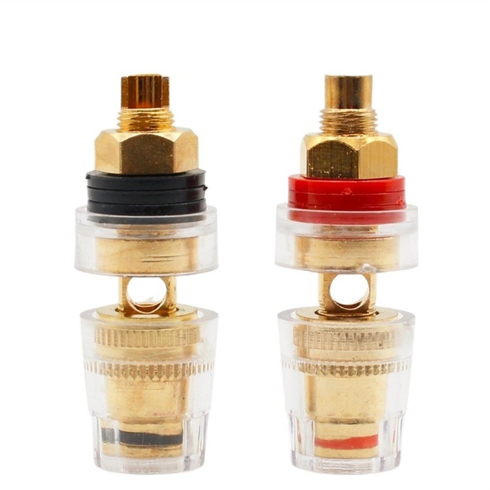 1Pair Speaker Cable Amplifier Terminal Binding Post Connector Coverter