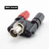 1pcs Male Female Connector Plug to 2X 4mm Dual Banana Female Jack Adapter Socket Binding Post Coax Coaxial Splitter (Color : BNC Female) view 2